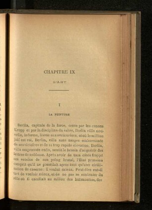 Chapitre IX L'Art