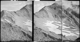 Kar am Mount Yakushi (Yakushi-dake) (2926 m) : Ansicht mit Schneefeld