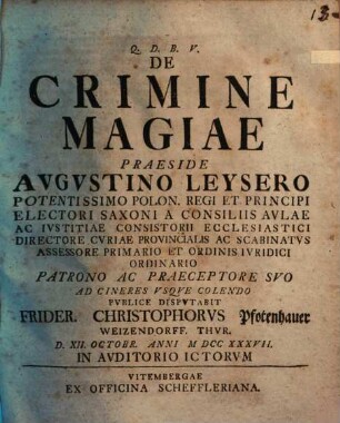 De crimine magiae