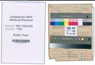 Entnazifizierung Franz Busch , geb. 27.03.1910 (Vertreter)