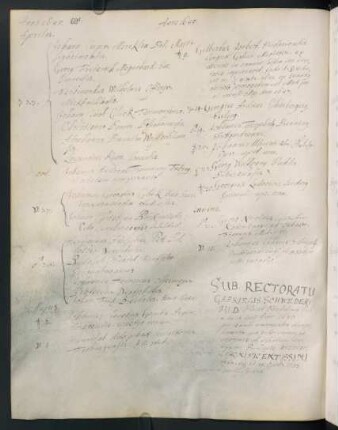 Sommerhalbjahr 1685. Rektorat Gabriel Schweder