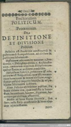 Enchiridion Politicum