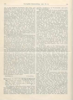 523-525 [Rezension] Weiffenbach, Wilhelm, Die Frage der Wiederkunft Jesu, nochmals kurz erörtert