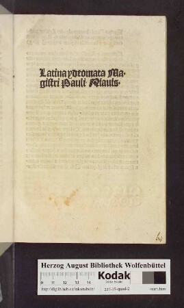 Latina ydeomata Magistri Pauli Niauis