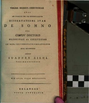 Theses medico-chirurgicae