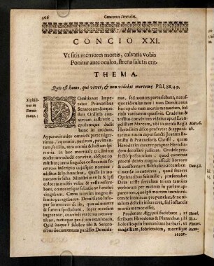 306-316, Concio XXI