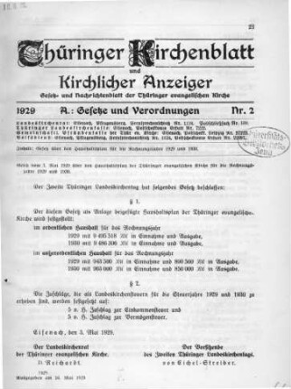 Nr. 2 : 16. Mai 1929