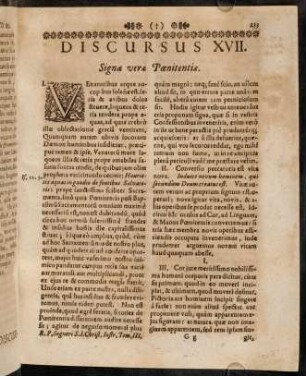 233-249, Discursus XVII. Signa vera Poenitentiae.