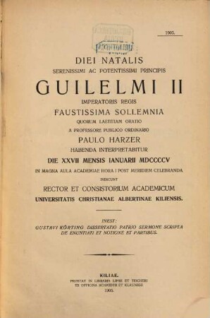 Dissertatio patrio sermone scripta de enuntiati et notione et partibus