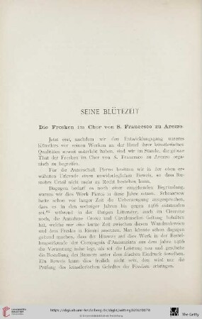 Seine Blütezeit