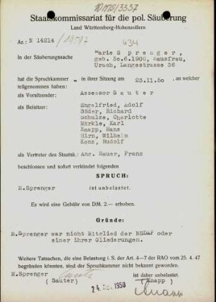 Sprenger, Maria
