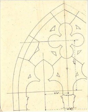 Gärtner, Friedrich von; München; Wittelsbacherpalast - Fenster (Schnitt)