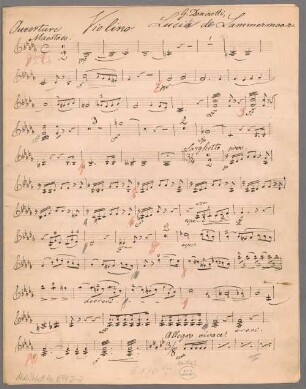 "Lucia di Lammermoor - Excerpts; Arr; vl". - BSB Mus.Schott.Ha 6942-2