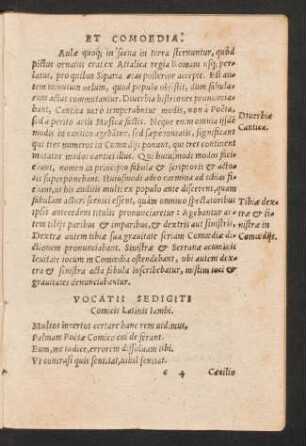 Vocatii Sedigiti Comicis Latinis Iambi.