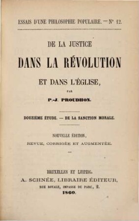 De la justice dans la révolution et dans l'église, 12. De la sanction morale
