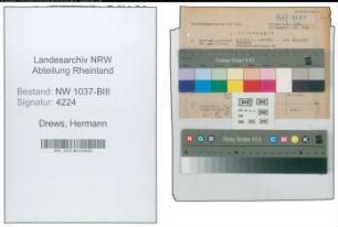 Entnazifizierung Hermann Drews , geb. 19.04.1899 ()