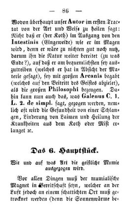 Das 6. Hauptstück. Wie und auf was Art die geistliche Mumie ausgezogen wird