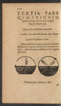 Tertia Pars Quaestionum Sphaericarum, de circulis coelestibus et eorum usu.