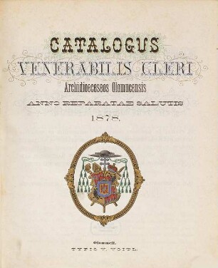 Catalogus venerabilis cleri Archidioecesis Olomucensis. 1878