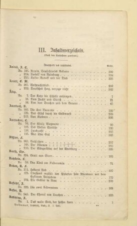 III. Inhaltsverzeichnis