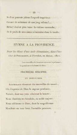 Hymne A La Providence