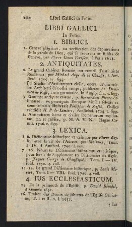 104-218, Libri Gallici