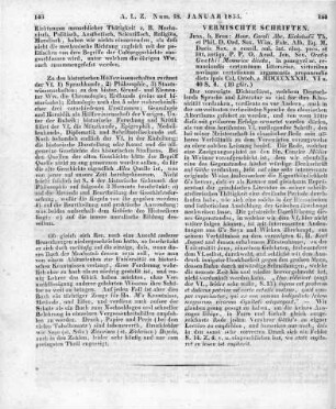 Eichstaedt, H. C. A.: Oratio Goethii memoriae dicata in panegyri academica ... dicta ... a. 1832. Jena: Bran 1832