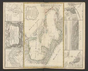 Mappa Geographica, complectens I. Indiae Occidentalis Partem Mediam Circvm Isthmvm Panamensem II. Ipsumque Isthmum. III. Ichnographiam praecipuorum locorum & portuum ad has terras pertinentium