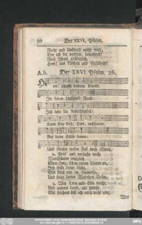 Der XXVI. Psalm. 26.