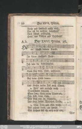 Der XXVI. Psalm. 26.
