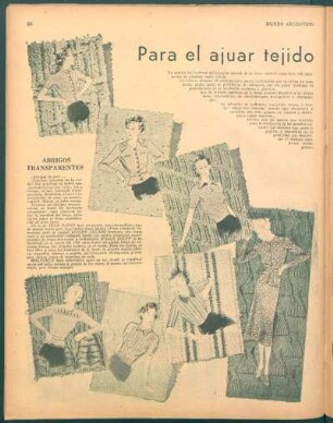 Para al ajuar tejido [Dibujos]