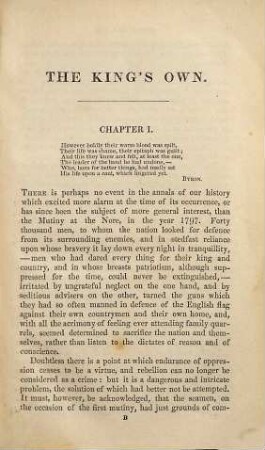 The king's own : by the author of "Peter Simple" ... [i.e. Frederick Marryat]