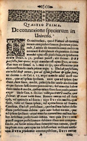 Dispvtatio V. Philosophica De Connexione Rervm