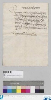 Pfalzgraf Friedrich teilt dem Rat der Stadt Nürnberg mit, dass nach einer Übereinkunft mit Markgraf Casimir von Brandenburg die pfälzischen Wappen auf den drei Marksteinen zu Plech, Sibenbuchenn und Hohenstein entfernt werden würden.