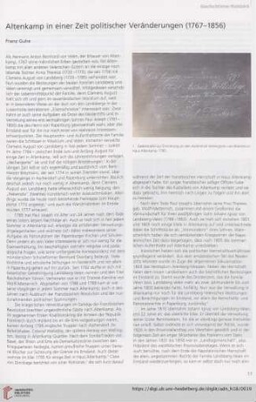 Altenkamp in einer Zeit politischer Veränderungen (1767-1856)