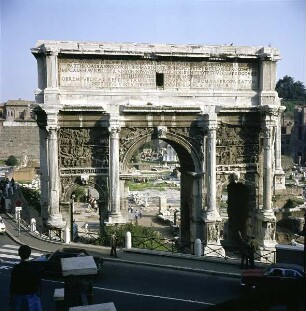 Rom. Triumphbogen des Septimus Severus am Forum Romanum