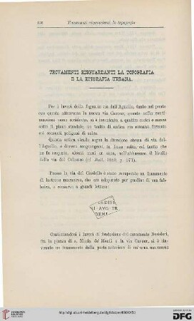18: Trovamenti risguardanti la topografia e la epigrafia urbana, [42]