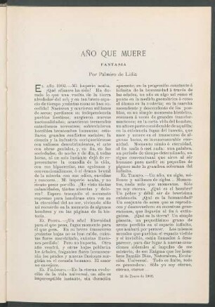 Año que muere. : Fantasía.