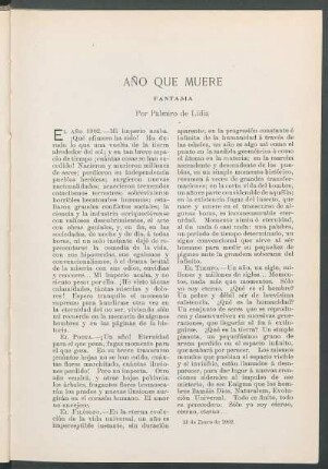 Año que muere. : Fantasía.