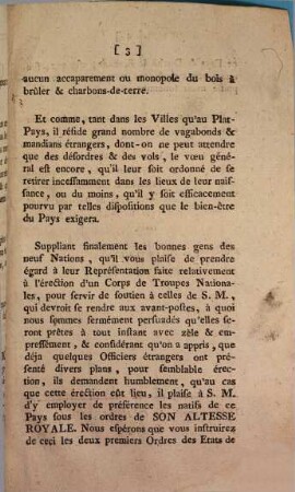 Copie De la Représantation au Magistrat de la Ville de Bruxelles, par les Neuf Nations