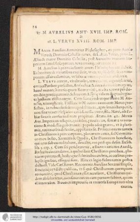17. M. Aurelius Ant. SVII. Imp. Rom. & 18. L. Verus VII. Rom. Imp.