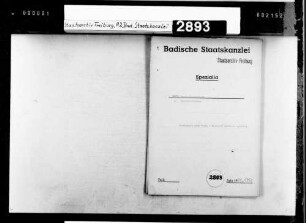 Grundstückstausch zwischen dem Landesfiskus und Markgraf Berthold von Baden, Salem