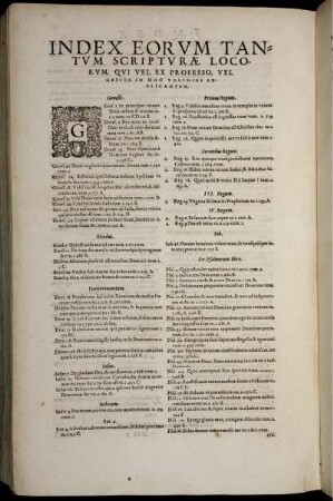Index Eorum Tantum Scripturae Locorum qui ex professo, vel obiter in hoc volumine explicantur