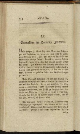 LX. Evangelium am Sonntage Invocavit.
