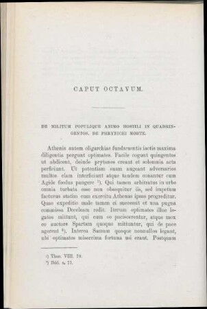 Caput Octavum. De Militum Populique Animo Hostili In Quadringentos. De Phrynichi Morte.