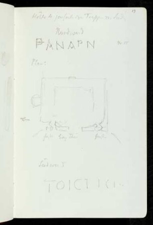 13r Höhle 4, Zeichnung, Inschriften
