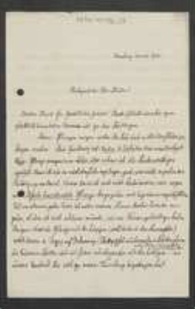 Brief von Georg Fischer an Unbekannt
