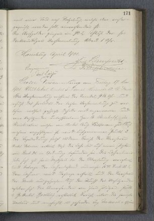 Grosse Versammlung am Freitag 17. Mai 1901.