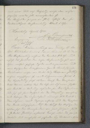 Grosse Versammlung am Freitag 17. Mai 1901.