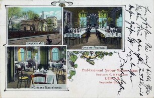 Etablissement Sieben-Männer-Haus, Leipzig : Hauptansicht, Großer Festsaal, Großes Gastzimmer
